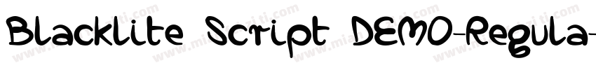 Blacklite Script DEMO-Regula字体转换